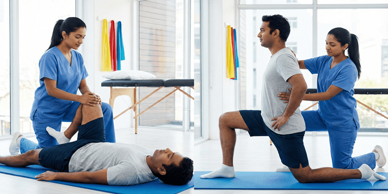 hamstring and hip flexor stretches